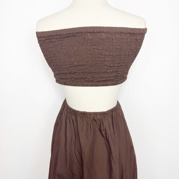 Faithfull the Brand Deva Midi Dress Dark Chocolate US 10 XL - Picture 8 of 11